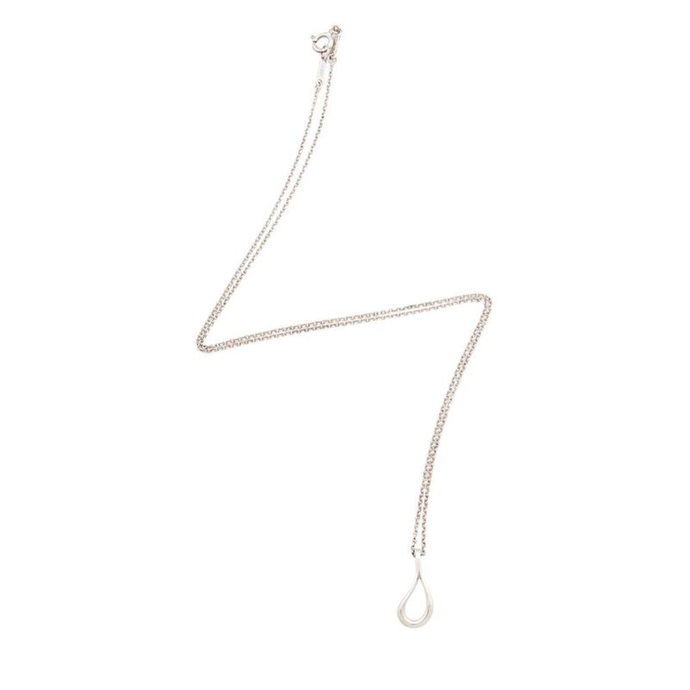 Tiffany & Co. Elsa Peretti Sterling Silver Open Teardrop Necklace